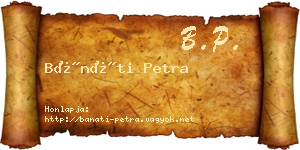 Bánáti Petra névjegykártya